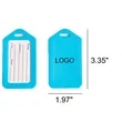 MOQ 200 Custom Plastic Coloured Luggage Tag | https://www.bestnamebadges.com