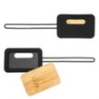 First Class Bamboo & Silicone Luggage Tag | https://www.bestnamebadges.com