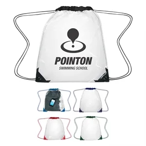 Clear EVA Drawstring Backpack | https://www.bestnamebadges.com