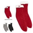 Cozy Cable Knit Slipper Socks | https://www.bestnamebadges.com