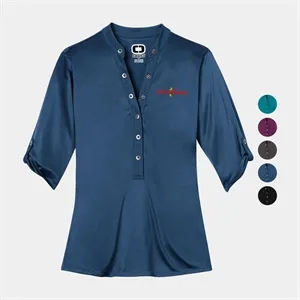 OGIO® Ladies 3/4 Sleeves Dress Shirt | https://www.bestnamebadges.com