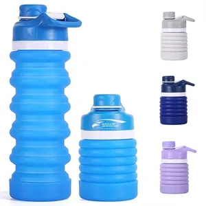 Reusable Leakproof Silicone Collapsible Sports Water Bottle