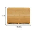 Portable Adjustable Foldable Bookstand Bamboo Book Holder | https://www.bestnamebadges.com