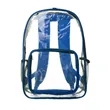 Economy Clear Plastic Backpack with Mesh Pocket | https://www.bestnamebadges.com