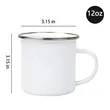 12Oz. Camping Enamel Mug with Silver Rim & Handle | https://www.bestnamebadges.com