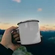 12Oz. Camping Enamel Mug with Silver Rim & Handle | https://www.bestnamebadges.com