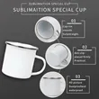 12Oz. Camping Enamel Mug with Silver Rim & Handle | https://www.bestnamebadges.com