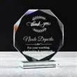 Round Faceted Crystal Award With Pedestal Base | https://www.bestnamebadges.com