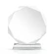 Round Faceted Crystal Award With Pedestal Base | https://www.bestnamebadges.com