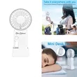 3 Speeds Mini Portable Powerful Handheld Fan | https://www.bestnamebadges.com