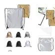 Shiny Drawstring Backpacks | https://www.bestnamebadges.com