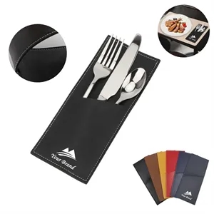 Leather Cutlery Sleeve Utensil Holder