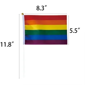 Customized Small Hand-held Colorful Flag