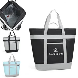 High-Capacity Foldable Tote Cooler Pizza Insulation Bag
