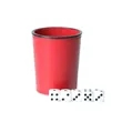 Genuine Leather Cup Set with 5 Dice | https://www.bestnamebadges.com