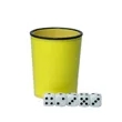 Genuine Leather Cup Set with 5 Dice | https://www.bestnamebadges.com