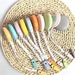 Circular Faux Leather Measuring Tape | https://www.bestnamebadges.com