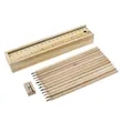 12-Piece Colored Pencil Set In Wooden Ruler Box | https://www.bestnamebadges.com