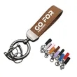 Universal Durable Leather 360 Degree Rotatable Keychain | https://www.bestnamebadges.com