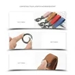 Universal Durable Leather 360 Degree Rotatable Keychain | https://www.bestnamebadges.com
