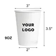 9 Oz Disposable Thickened Paper Coffe Cup | https://www.bestnamebadges.com