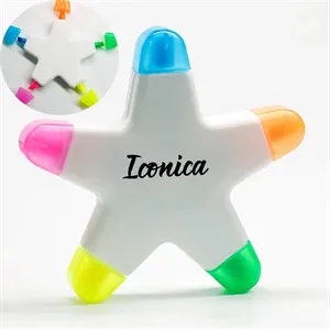 Five-Color Star Highlighter Marker Pen