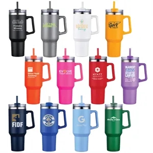 Beluga 40 oz. Vacuum Insulated Tumbler Mug w/ Handle | https://www.bestnamebadges.com