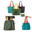 Reusable Large Foldable Tote Bag Fits In Pocket | https://www.bestnamebadges.com