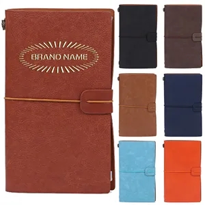 Leather Travel Refillable Diary Journal Notepad for Writing