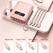 Portable LED Display Power Bank Charger Battery with Cables | https://www.bestnamebadges.com