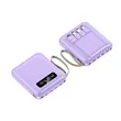 Portable LED Display Power Bank Charger Battery with Cables | https://www.bestnamebadges.com
