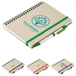 Prairie Fragrant Grass Recycled Spiral Notebook with Pen | https://www.bestnamebadges.com