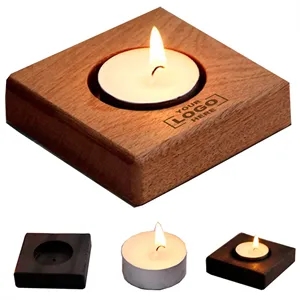 Wood Candle Holders with Tea Light