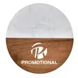 Round Wood Marble Coasters | https://www.bestnamebadges.com