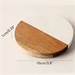 Round Wood Marble Coasters | https://www.bestnamebadges.com
