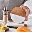 Round Wood Marble Coasters | https://www.bestnamebadges.com