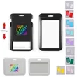 Sliding ID Badge Holder Hard Plastic Card Case | https://www.bestnamebadges.com