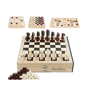 4 in 1 Wooden Board Game