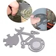 Stainless Steel Mini Portable EDC Bicycle Tool Card | https://www.bestnamebadges.com