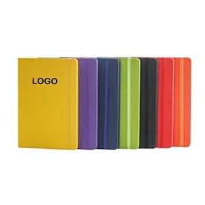 A5 Classic PU Leather Notebook Binding Elastic Strap Book