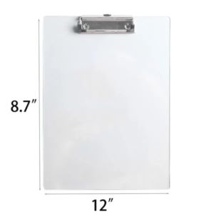 A4 Acrylic Clear Clip Boards