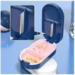 Portable Medicine Pill Box With Tablet Cutter Splitter | https://www.bestnamebadges.com