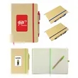 Classic style notebook w/ kraft paper cover & pen | https://www.bestnamebadges.com