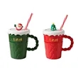 13oz Creative Christmas Tree Ceramic Couple Mug | https://www.bestnamebadges.com