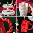 13oz Creative Christmas Tree Ceramic Couple Mug | https://www.bestnamebadges.com