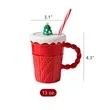 13oz Creative Christmas Tree Ceramic Couple Mug | https://www.bestnamebadges.com