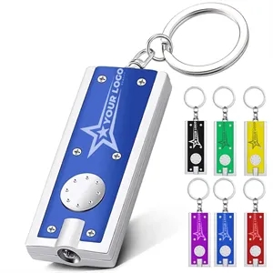 Mini Square LED Flashlight Keychain