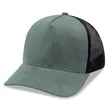 5 Panel A Frame SnapBack Suede Trucker Cap | https://www.bestnamebadges.com