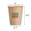 9OZ Disposable Kraft Paper Coffee Cup | https://www.bestnamebadges.com