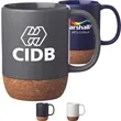 15 oz Bottom Matte Cork Ceramic Mugs | https://www.bestnamebadges.com